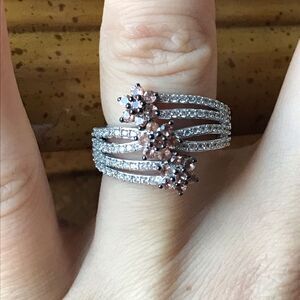 Natural Andalusite Sterling Silver Flower Ring Size 6